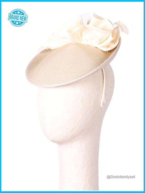 Straw Derby Hat with Feather for Tea Party & Cocktail Events - Elegant main image 6